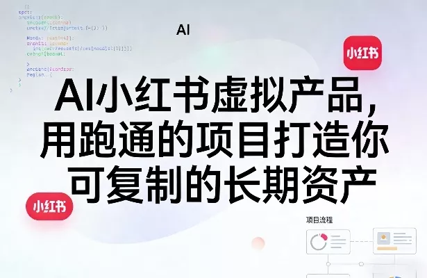 AI小红书虚拟产品，用跑通的项目打造你可复制的长期资产(更新0712)